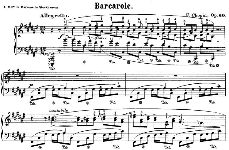 Barcarolle Barcarolle Chopin Wikipedia