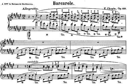 Barcarolle Barcarolle Chopin Wikipedia