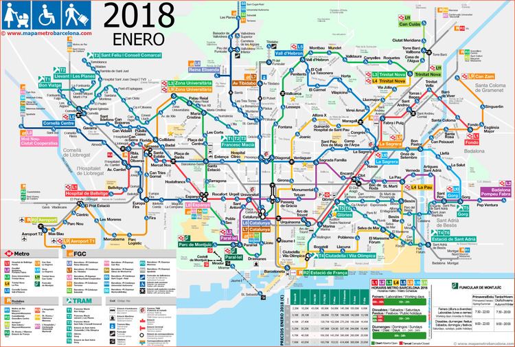 Barcelona Metro Metro map of Barcelona 2017 the best
