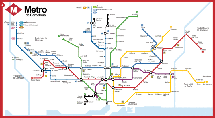 Barcelona Metro Location of the Campus Nord