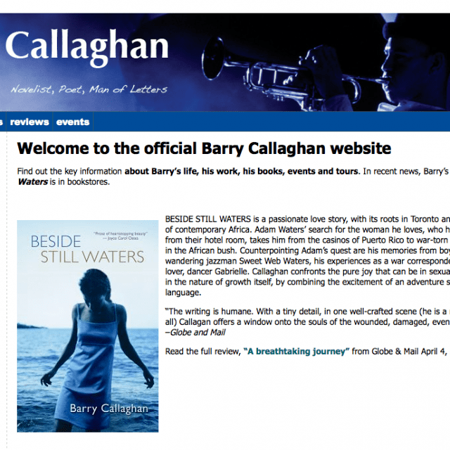 Barry Callaghan Barry Callaghan Author Website Kendra Martin