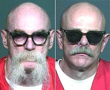 The alleged Aryan Brotherhood prison gang leaders. On the left, is Tyler Davis Bingham while on the right is Barry Mills