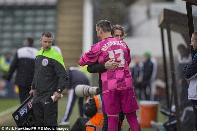 Barry Richardson (Australian footballer) Wycombe keeper Barry Richardson aged 46 comes on as a sub for his