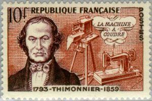 Barthélemy Thimonnier Stamp Barthlmy Thimonnier 17931859 France Inventeurs et