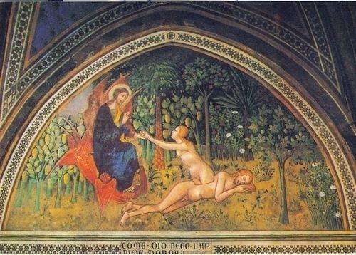 Bartolo di Fredi God draws Eve from sleeping Adam39s body Bartolo di Fredi