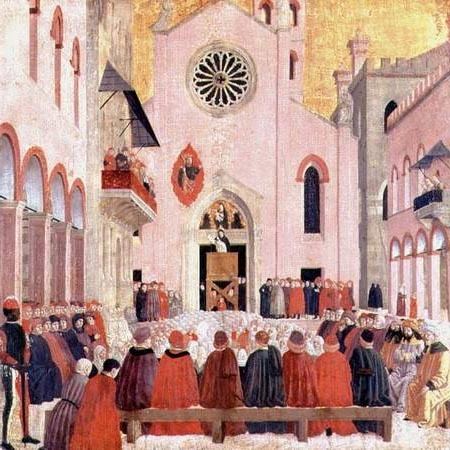 Bartolomeo degli Erri St Vincent Ferrer Preaching in front of Bartolomeo degli Erri as