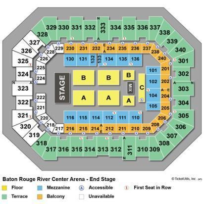Baton Rouge River Center Arena VIPSeatscom Baton Rouge River Center Arena Tickets