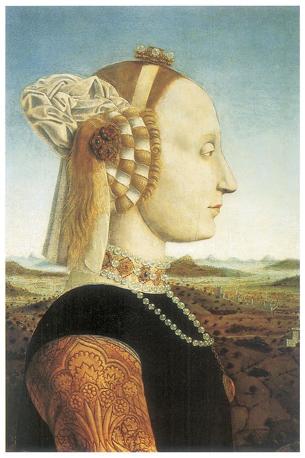 Battista Sforza Portrait Of Battista Sforza by Piero Della Francesca