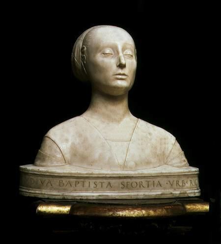 Battista Sforza Battista Sforza Duchess of Urbino bust Francesco
