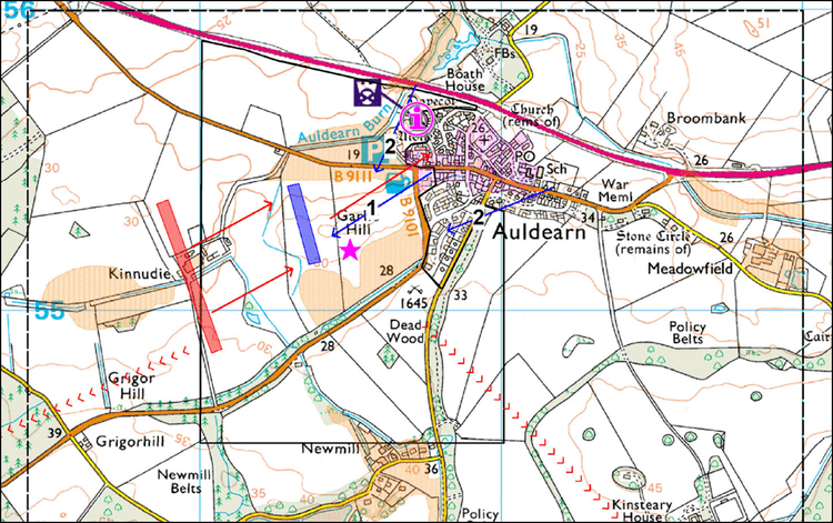 Battle of Auldearn Project Auldearn 1645 Maps moving towards a battlefield landscape