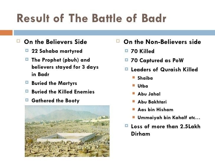 Battle of Badr Battle of badr