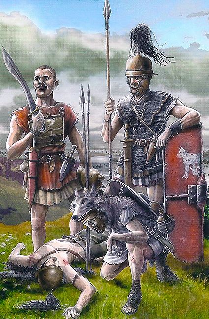 Battle of Baecula Legionaries in the battle of Baecula 208 BC obrazy Klio