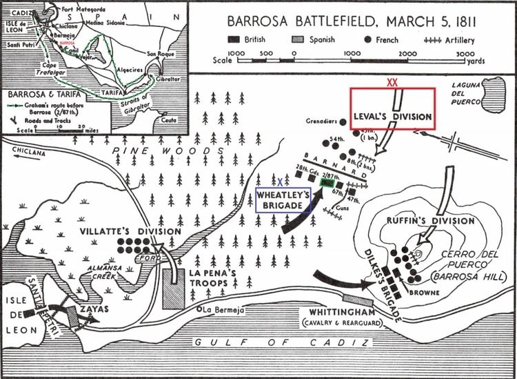 Battle of Barrosa Battle Honour BARROSA Royal Irish Virtual Military Gallery