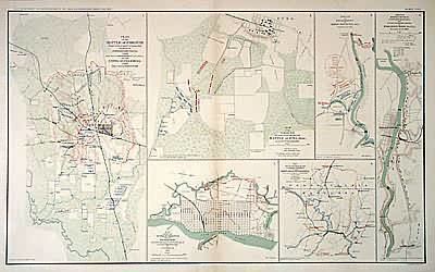 Battle of Bayou Fourche Civil War Atlas Plate 25 Maps of Battles of Corinth Iuka Miss