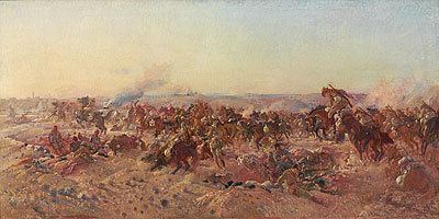 Battle of Beersheba (1917) GeorgeWLambert Retrospectiveheroes and icons George LAMBERT