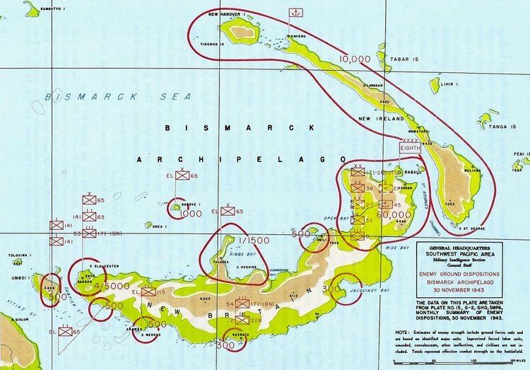 Battle of Cape Gloucester Cape Gloucester Japanese Positions 1943 Battle