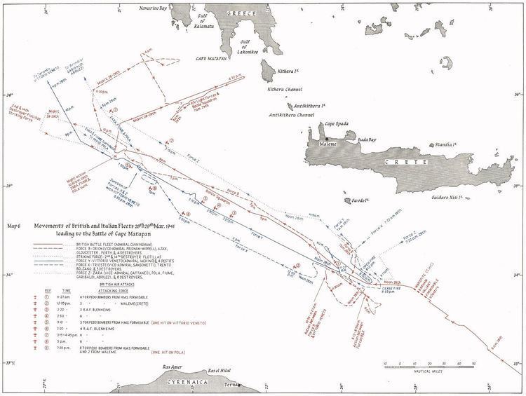 Battle of Cape Matapan HyperWar The Mediterranean amp Middle East VolII Chapter 4