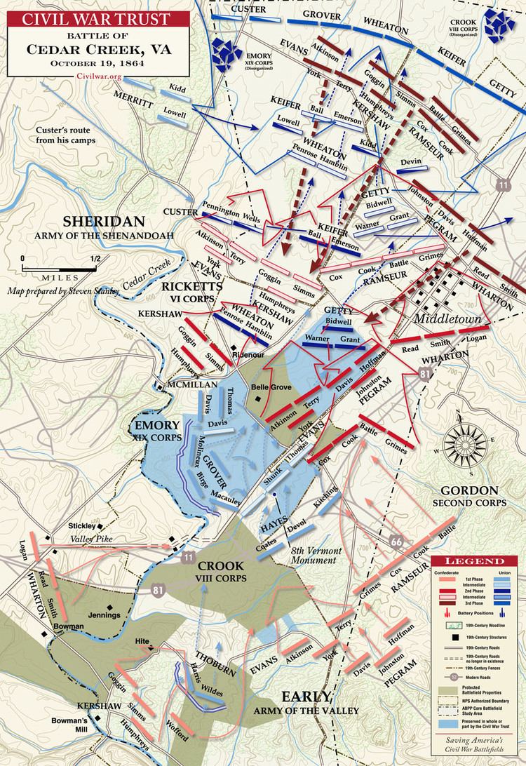 Battle of Cedar Creek Battle of Cedar Creek Civil War Virginia Shenandoah Valley