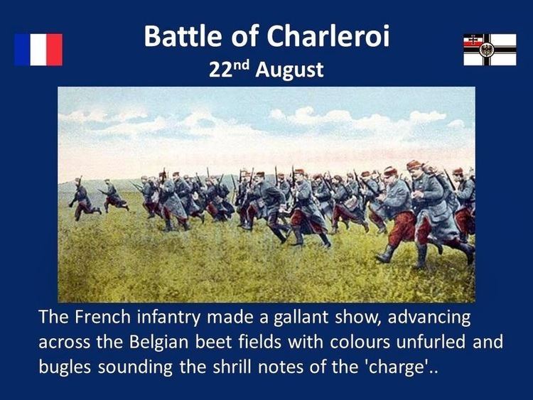 Battle of Charleroi Northumbrian Gunner Sambreville Battle of Charleroi