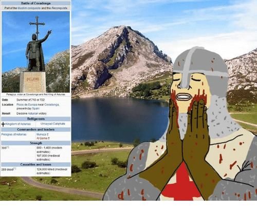 Battle of Covadonga Muslim Meme Battle of Covadonga Part Ofthe Muslim Conquests and He
