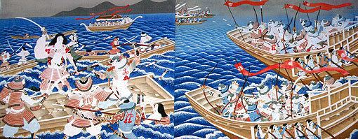 Battle of Dan-no-ura Japan Photo battle of Dannoura history oft the Heian