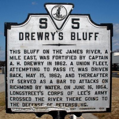Battle of Drewry's Bluff Battle of Drewry39s Bluff Civil War Fort Drewry Virginia Map