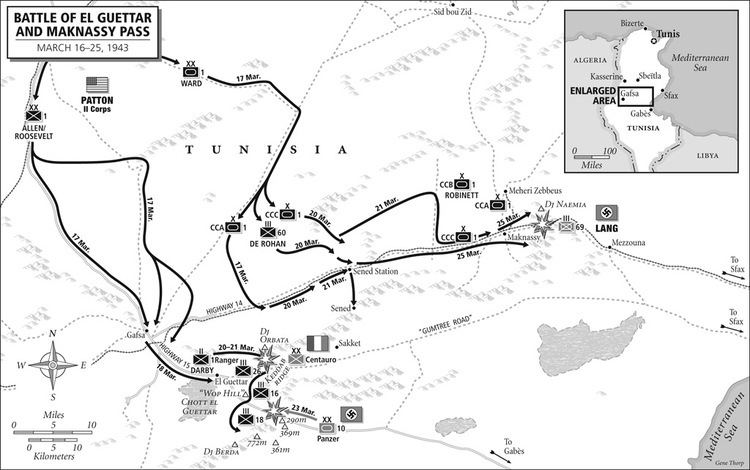 Battle of El Guettar Images of Maps From An Army at Dawn The Liberation Trilogy by