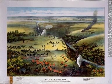 Battle of Fish Creek M4847 Battle of Fish Creek Print F W Curzon McCord Museum