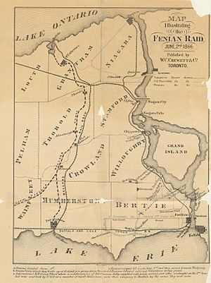 Battle of Fort Erie (1866) httpsuploadwikimediaorgwikipediacommonsthu
