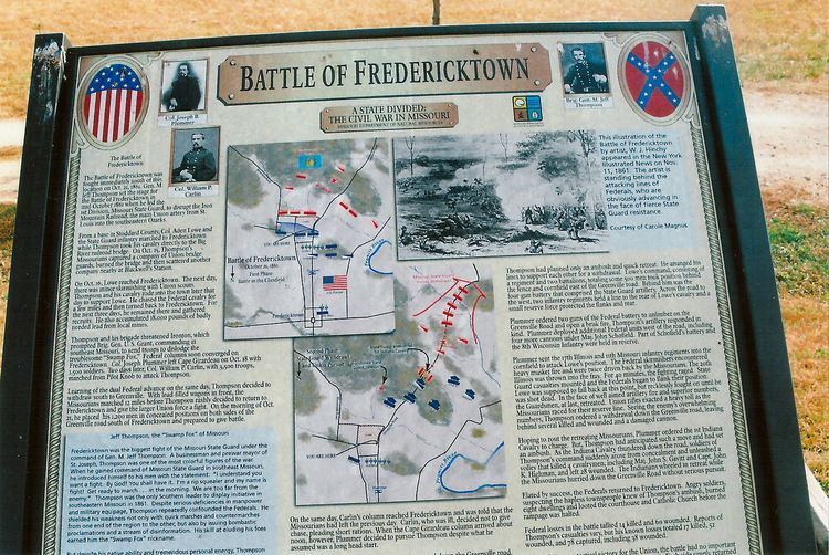 Battle of Fredericktown wwwcivilwaralbumcommisc182011a10fredericktown