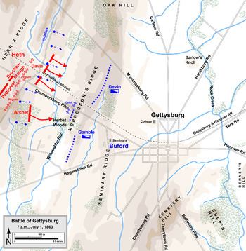Battle of Gettysburg, First Day httpsuploadwikimediaorgwikipediacommonsthu