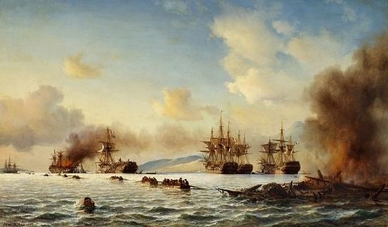 Battle of Grand Port The Battle of Grand Port 1859 Anton Melbye WikiArtorg