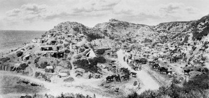 Battle of Gully Ravine A panoramic photograph of Gully Ravine Gallipoli taken in the