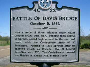 Battle of Hatchie's Bridge Davis Bridge TN site photos