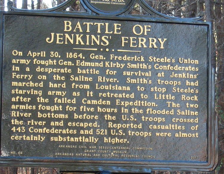 Battle of Jenkins' Ferry wwwarkansascivilwar150comUserFilesmarkersJFS