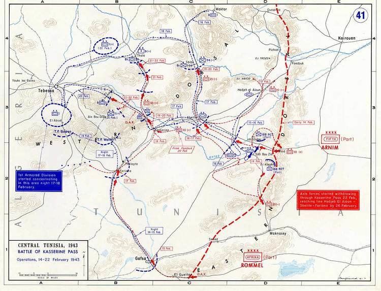 Battle of Kasserine Pass The Tunisia Campaign Battle of Tunisia Maps November 17 1942