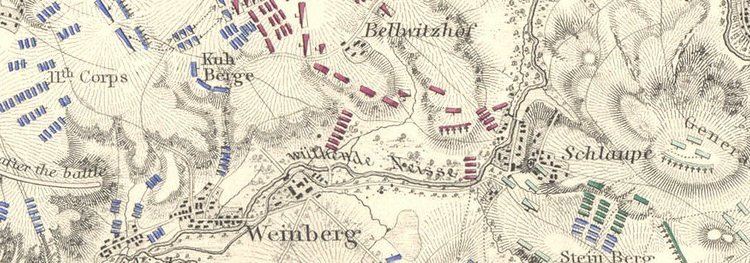 Battle of Katzbach BATTLE OF THE KATZBACH 26th Aug 1813 Poland Napoleonic Wars 1848 map