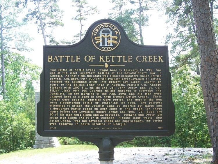 Battle of Kettle Creek Wilkes County GAGenWeb