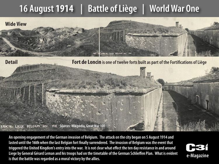 Battle of Liège 16 August 1914 Battle of Liege World War I C3i Ops Center