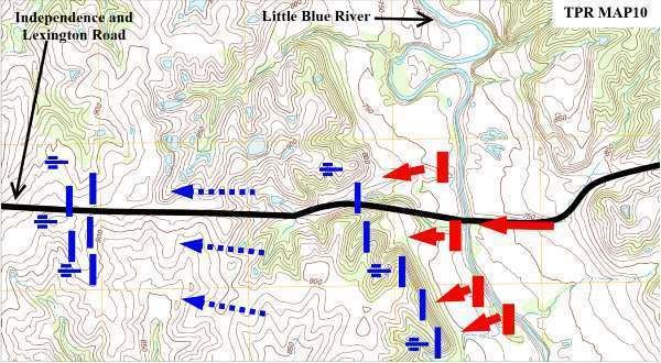 Battle of Little Blue River wwwtransmississippimusingscommediamaptprmap1