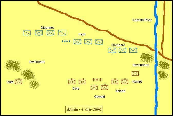 Battle of Maida Battle of Maida 1806 OOB Map
