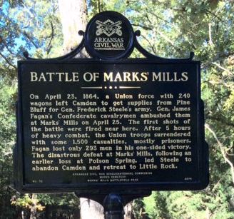 Battle of Marks' Mills wwwarkansascivilwar150comUserFilesmarkersBMMjpg