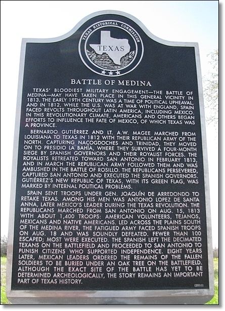 Battle of Medina MEDINA BATTLE OF The Handbook of Texas Online Texas State