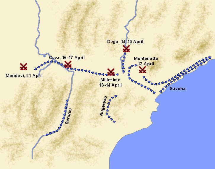 Battle of Montenotte Les Grognards quotNapoleonic Military Historyquot The Battle of