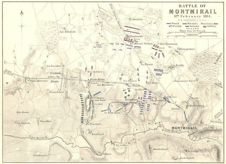 Battle of Montmirail BATTLE OF MONTMIRAIL 11th February 1814 France Napoleonic Wars