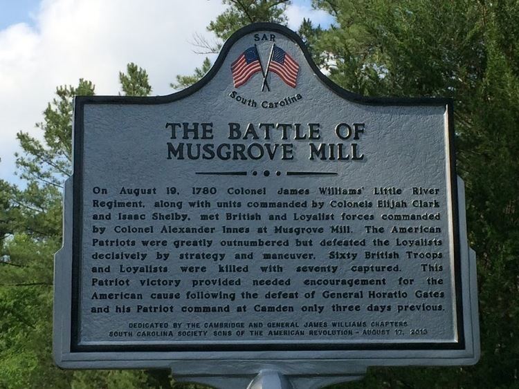Battle of Musgrove Mill Read the Plaque The Battle of Musgrove Mill