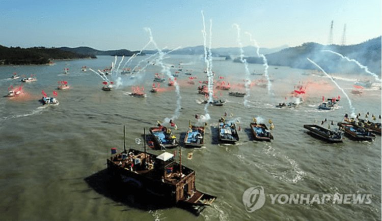 Battle of Myeongryang South Jeolla Reenacts the Legendary Battle of Myeongnyang Be Korea