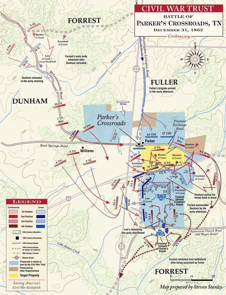Battle of Parker's Cross Roads The Battle of Parker39s Crossroads Tennessee American Civil War Forums