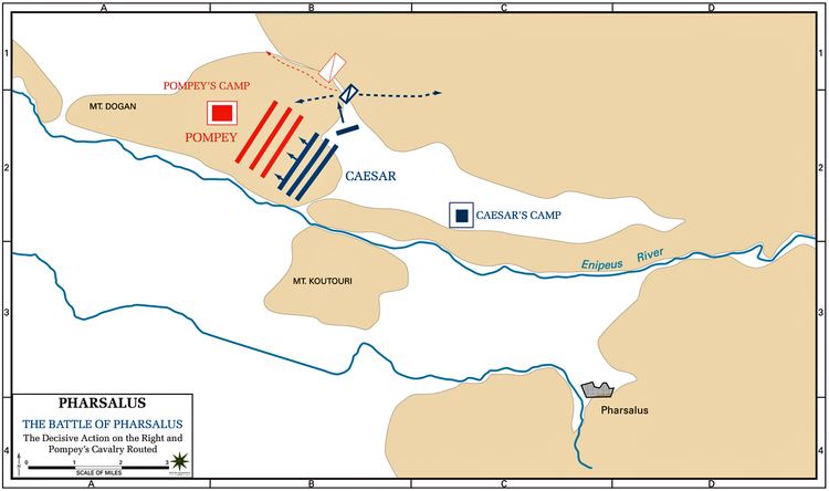 Battle of Pharsalus Map of the Battle of Pharsalus 48 BC