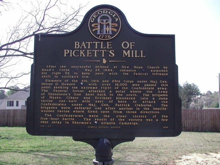 Battle of Pickett's Mill Title Marker Historic Markers Across Georgia